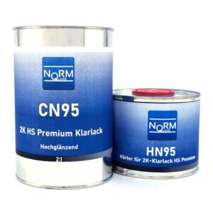 Norm CN95 2K Klarlack Hochglänzend Kratzfest Benzinresistent inkl Härter 1,5L
